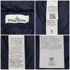 極美品 STONE ISLAND ストーンアイランド ダウンジャケット アウター 18AW 691541223 ナイロン ネイビー サイズL 中古 43773