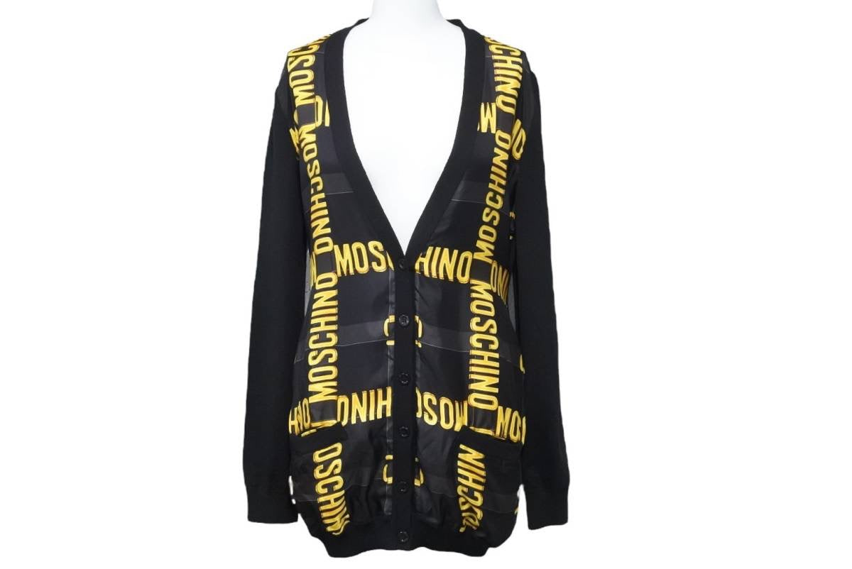 MOSCHINO モスキーノ カーディガン ロゴデザイン カーディ ガン