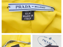 Load image into Gallery viewer, 極美品 PRADA プラダ 22AW キルティング バケットハット GIALLO イエロー 帽子 ロゴ ナイロン 2HC252 サイズM 中古 43911