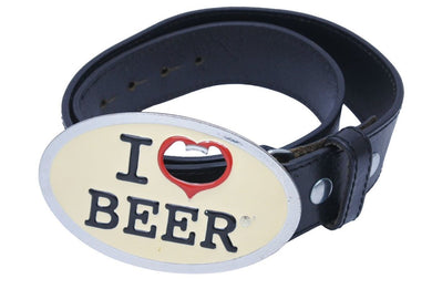 DSQUARED2 ディースクエアード I LOVE BEER アイラブビア ベルト ブラック ベージュ レッド シルバー レザー 良品 中古 44011