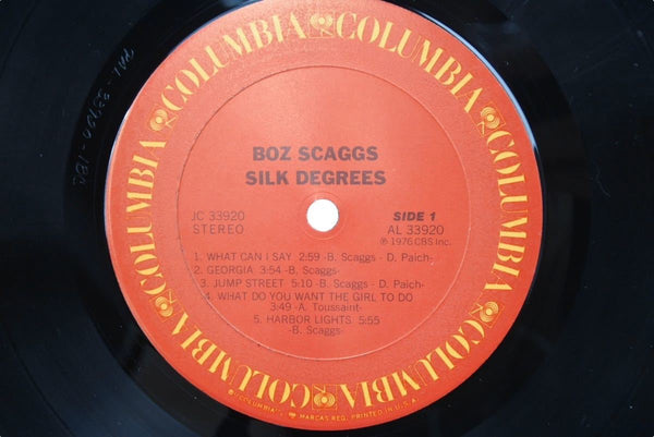 Boz Scaggs Boz Scaggs 1976 Silk Degrees LP Record US Edition Interior Black Blue Good Condition Used 44224