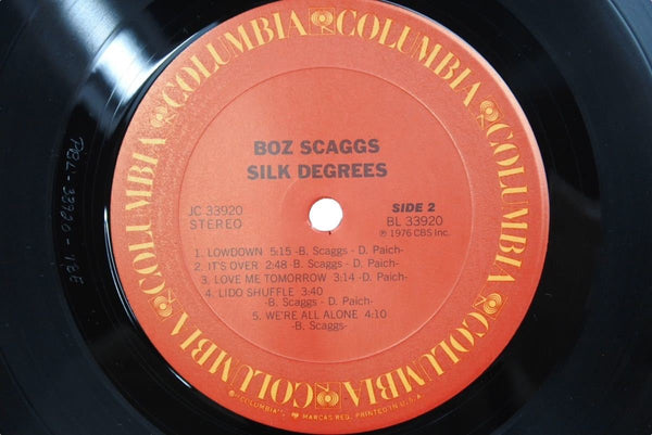 Boz Scaggs Boz Scaggs 1976 Silk Degrees LP Record US Edition Interior Black Blue Good Condition Used 44224
