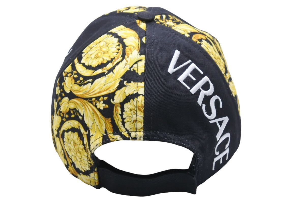 VERSACE ヴェルサーチ バロッコプリント メデューサ キャップ ブラック