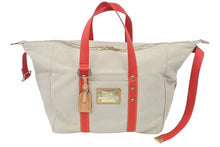 Load image into Gallery viewer, LOUIS VUITTON ルイ・ヴィトン サック ウィークエンド ハンドバッグ アンティグア ベージュ レッド 鞄 M40029 美品 中古 44352