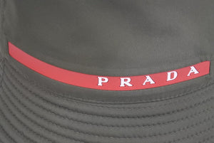 PRADA プラダ テクニカルファブリックバケットハット 帽子 2HC137_1L4K_F0161 ポリエステル カーキ サイズM 美品 中古 44600