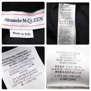 Alexander McQueen アレキサンダーマックイーン グラフィティ パーカー スウェットシャツ ブラック ホワイト 38 美品 中古 44655