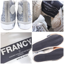 画像をギャラリービューアに読み込む, Golden Goose ゴールデングース FRANCY フランシー ハイトップスニーカー シューズ シルバーグリッター サイズ35 中古 44663