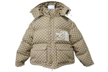 画像をギャラリービューアに読み込む, GUCCI グッチ NORTH FACE ノースフェイス 2021 GG柄 Bomber Jacket 657012 Z8AM4 ボンバージャケット ダウン M 美品 中古 44715