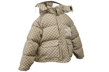 画像をギャラリービューアに読み込む, GUCCI グッチ NORTH FACE ノースフェイス 2021 GG柄 Bomber Jacket 657012 Z8AM4 ボンバージャケット ダウン M 美品 中古 44715