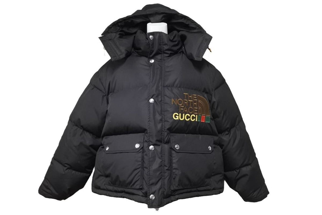 GUCCI THE NORTH FACE グッチ ザ ノース フェイス Nylon Bomber Jacket ナイロン ボンバー ジャケット ダウン XS 美品 中古 44716