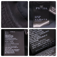 Load image into Gallery viewer, PRADA プラダ RE-NYLON バケットハット ロゴ プレート ナイロン 帽子 1HC137 ブラック 黒 サイズL 美品 中古 44724