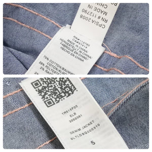 TRUE RELIGION トゥルーレリジョン デニムジャケット ジージャン コットン ポリエステル ブルー ピンク サイズ5 美品 中古 44734