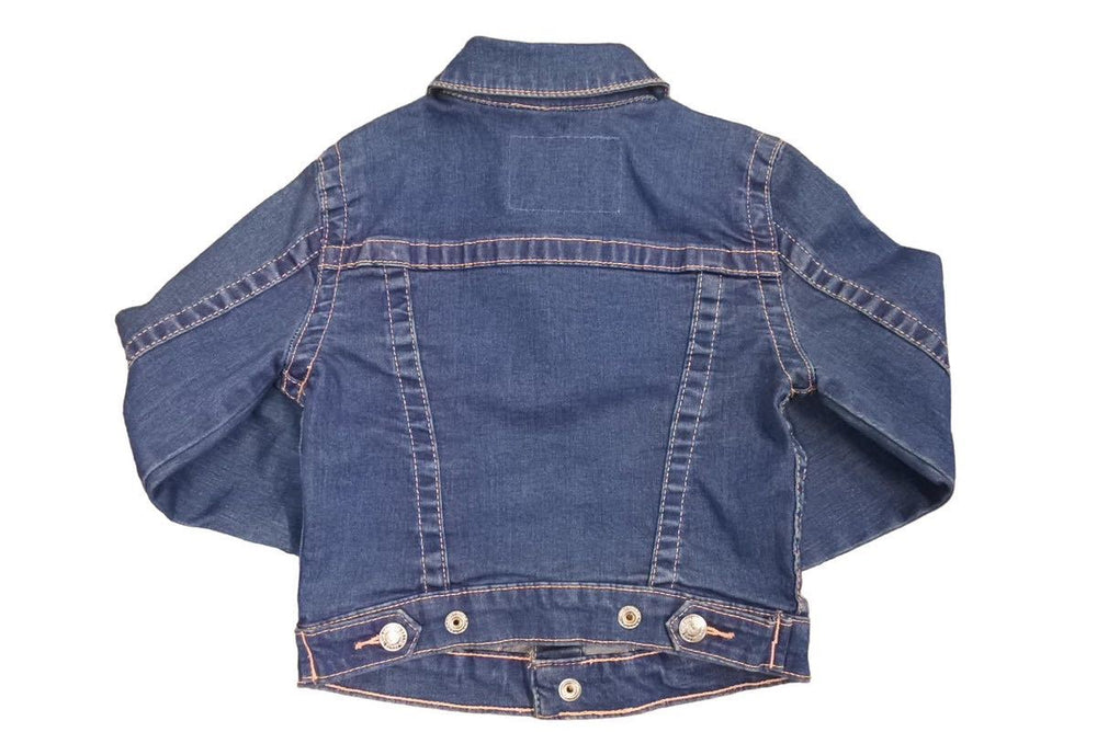 TRUE RELIGION トゥルーレリジョン デニムジャケット ジージャン コットン ポリエステル ブルー ピンク サイズ5 美品 中古 44734