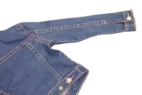 TRUE RELIGION トゥルーレリジョン デニムジャケット ジージャン コットン ポリエステル ブルー ピンク サイズ5 美品 中古 44734