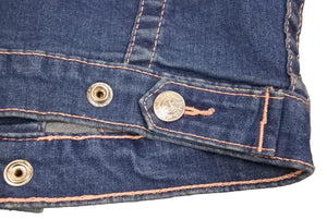 TRUE RELIGION トゥルーレリジョン デニムジャケット ジージャン コットン ポリエステル ブルー ピンク サイズ5 美品 中古 44734