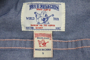 TRUE RELIGION トゥルーレリジョン デニムジャケット ジージャン コットン ポリエステル ブルー ピンク サイズ5 美品 中古 44734