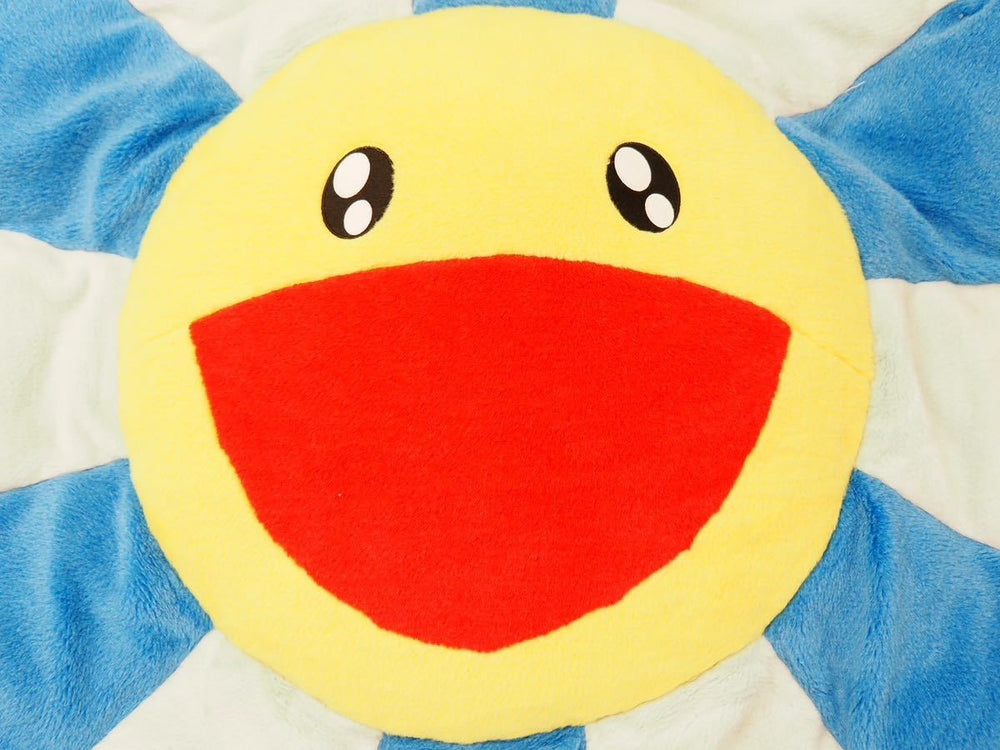KAIKAIKIKI カイカイキキ ぬいぐるみ クッション フラワー 村上隆 ブルー イエロー 良品 中古 45070