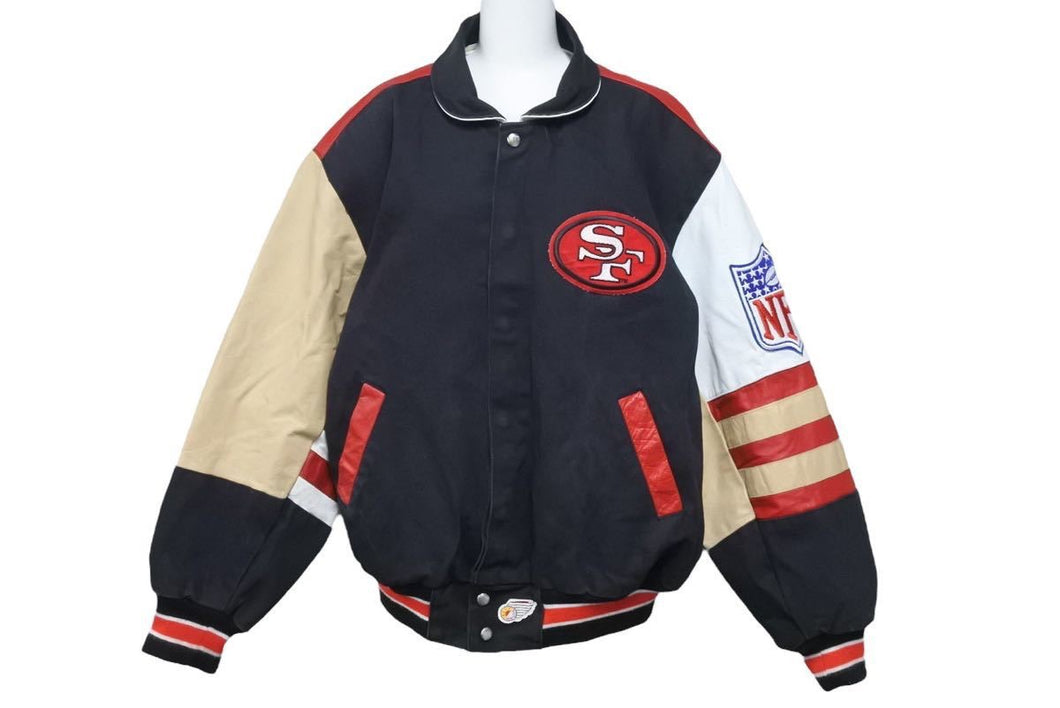 【NFL】San Francisco 49ers フェイクレザージャケット