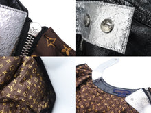画像をギャラリービューアに読み込む, LOUISVUITTON ルイヴィトン クロップド レザー ジャケット ブラック シルバー モノグラム FGLJ80JNN サイズ34 美品 中古 45348