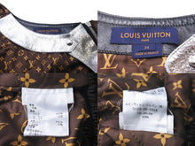 画像をギャラリービューアに読み込む, LOUISVUITTON ルイヴィトン クロップド レザー ジャケット ブラック シルバー モノグラム FGLJ80JNN サイズ34 美品 中古 45348
