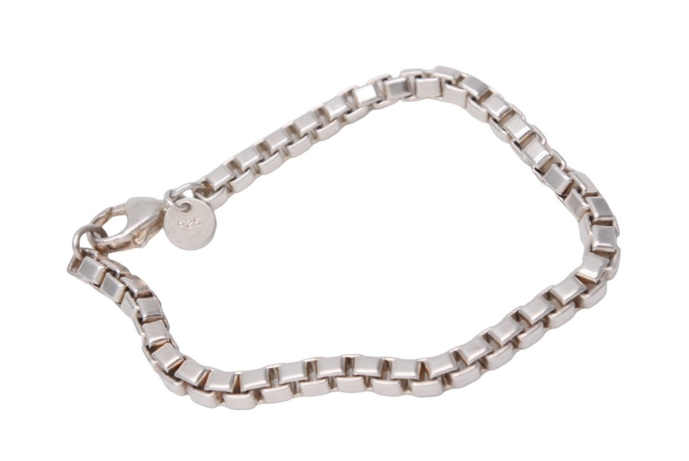 TIFFANY&CO Tiffany Venetian Bracelet, Square Ring, Women's, Sterling Silver 925, 14.0g, Excellent Condition, Used, 45451