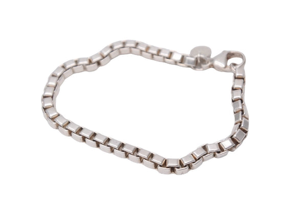 TIFFANY&CO ティファニー ベネチアン ブレスレット アクセサリー スクエアリング レディース シルバー925 14.0g 美品 中古 45451