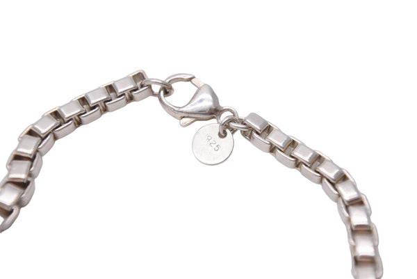 TIFFANY&CO ティファニー ベネチアン ブレスレット アクセサリー スクエアリング レディース シルバー925 14.0g 美品 中古 45451