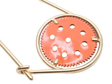 画像をギャラリービューアに読み込む, 極美品 LOEWE ロエベ メカノピン アクセサリー メンズ レディース オレンジ×ゴールド系 美品 中古 45504