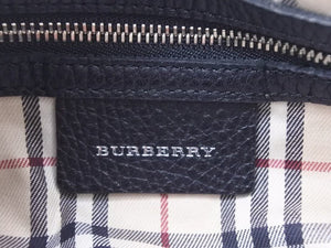 バーバリー BURBERRY ショルダーバッグ ハンド ノバチェック ブラック レザー 美品 中古 45560 正規品