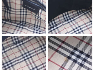 バーバリー BURBERRY ショルダーバッグ ハンド ノバチェック ブラック レザー 美品 中古 45560 正規品