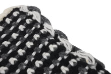 画像をギャラリービューアに読み込む, CHANEL シャネル カシミヤ手袋 グローブ ツイード ココマーク ブラック ホワイト 良品 中古 45573