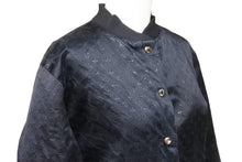 Load image into Gallery viewer, LOUISVUITTON ルイヴィトン モノグラム ミニラン ブルゾンジャケット シルク ポリエステル ブラック サイズ36 美品 中古 45591