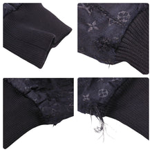 Load image into Gallery viewer, LOUISVUITTON ルイヴィトン モノグラム ミニラン ブルゾンジャケット シルク ポリエステル ブラック サイズ36 美品 中古 45591