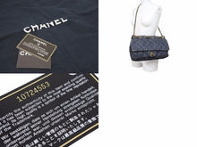 画像をギャラリービューアに読み込む, シャネル CHANEL スパークリングデニム マトラッセ チェーンショルダーバッグ インディゴブルー 10番台 中古 45596