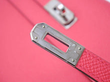 Load image into Gallery viewer, 未使用 HERMES エルメス ケリーウォレット ヴォーエプソン A刻印 ピンク系 シルバー金具 長財布 箱付き 中古 45609
