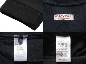 KAPITAL キャピタル フリース スウェット トップス EK-829 ポリエステル レーヨン ブラック サイズ3 美品 中古 45630