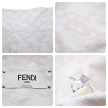 Load image into Gallery viewer, FENDI フェンディ 21SS ショートパンツ ホワイト デニム カリグラフィー タック入り サイズ40 FLP635 AGUE 良好 中古 45663