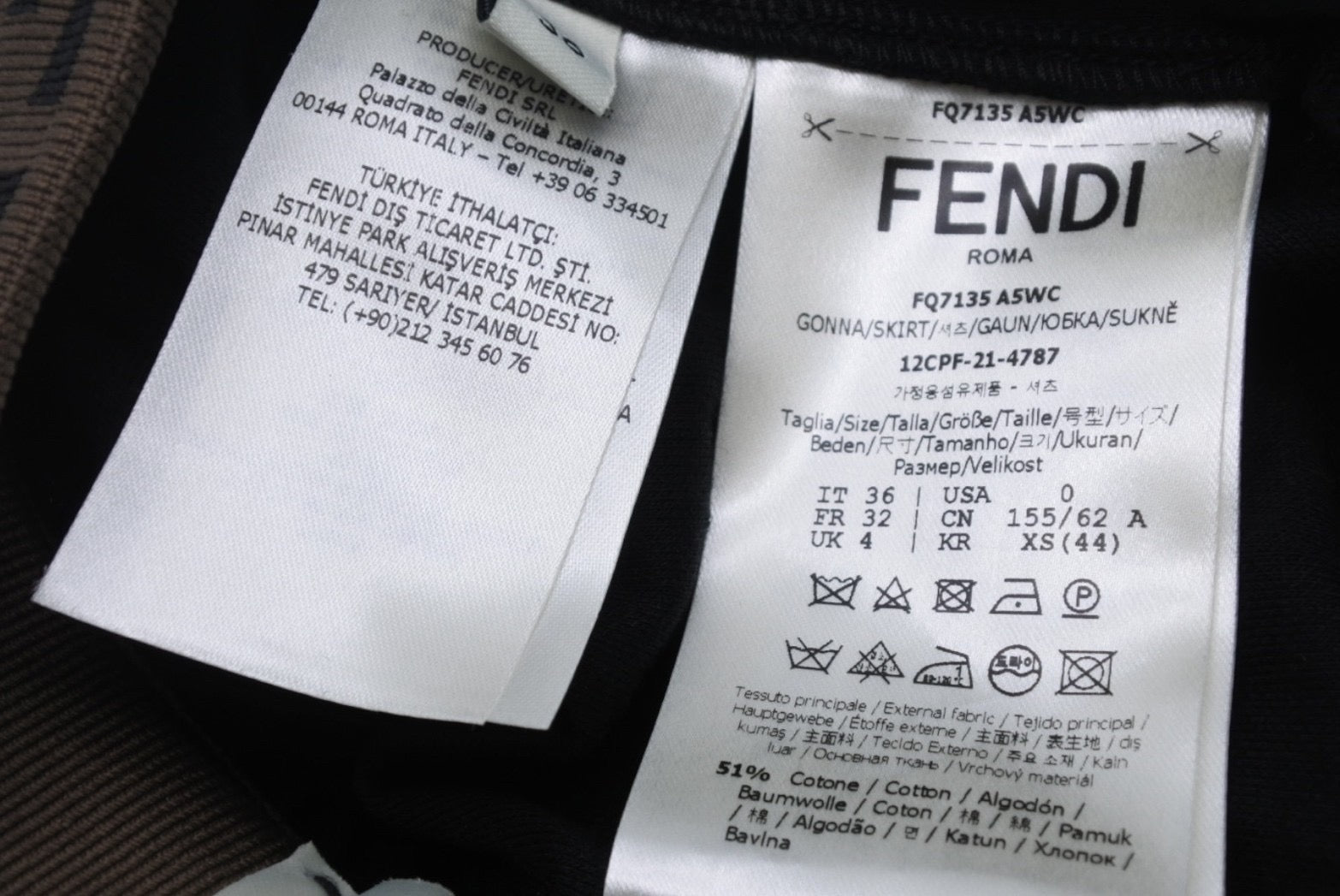 FENDI フェンディ プリーツスカート ロング ブラック サイズ36