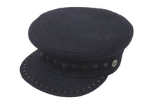 Load image into Gallery viewer, 極美品 Hermes エルメス キャスケット ウール ネイビー セリエ レザーステッチ 箱付き タグ付き サイズ57 中古 45666