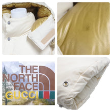 画像をギャラリービューアに読み込む, 極美品 GUCCI グッチ THE NORTH FACE ザノースフェース ダウンジャケット 663735 Padded Jacket Ivory アイボリー 中古 45667