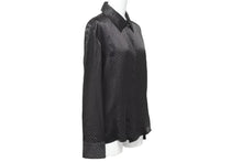 画像をギャラリービューアに読み込む, GUCCI グッチ 長袖シャツ シルクシャツ 総柄トップス ブラウン ベージュ シルク イタリア製 サイズ44 美品 中古 45727