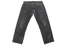 画像をギャラリービューアに読み込む, CHROME HEARTS クロムハーツ リーバイス 501 U VNTG JEAN BK セメタリークロスパッチ ブラックデニムパンツ 34インチ 美品 中古 45766