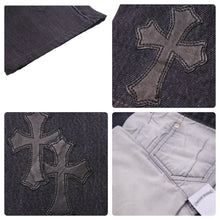 画像をギャラリービューアに読み込む, CHROME HEARTS クロムハーツ リーバイス 501 U VNTG JEAN BK セメタリークロスパッチ ブラックデニムパンツ 34インチ 美品 中古 45766