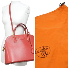 Load image into Gallery viewer, HERMES エルメス ボリード35 ルージュアッシュ □A刻 ゴールド金具 クシュベル 中古 45785