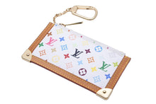 Load image into Gallery viewer, LOUIS VUITTON ルイ ヴィトン M92655 ホワイト マルチカラー 村上隆 ポシェット クレ キーケース 美品 中古 45873