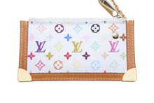 Load image into Gallery viewer, LOUIS VUITTON ルイ ヴィトン M92655 ホワイト マルチカラー 村上隆 ポシェット クレ キーケース 美品 中古 45873