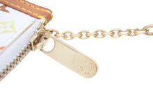 Load image into Gallery viewer, LOUIS VUITTON ルイ ヴィトン M92655 ホワイト マルチカラー 村上隆 ポシェット クレ キーケース 美品 中古 45873