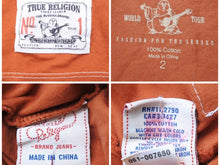 画像をギャラリービューアに読み込む, TRUE RELIGION トゥルーレリジョン ロングスリーブTシャツ ブラウン ホワイトステッチ 中古品 45881