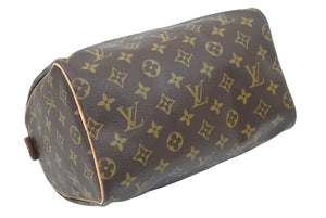 極美品 Louis Vuitton ルイヴィトン スピーディ25 M41528 ハンドバッグ モノグラム ブラウン 中古 45953