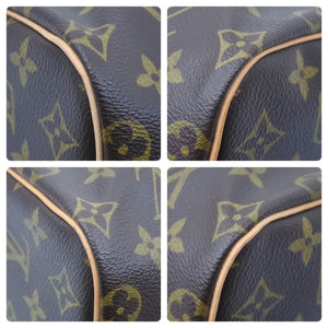 極美品 Louis Vuitton ルイヴィトン スピーディ25 M41528 ハンドバッグ モノグラム ブラウン 中古 45953